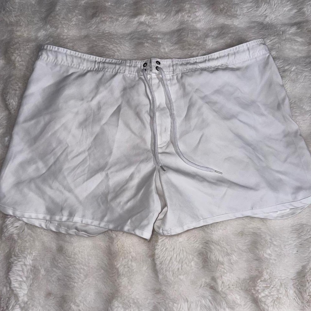 Catalina White Board Shorts Womens XL 16-18 Swim Trunks Drawstring Beachwear